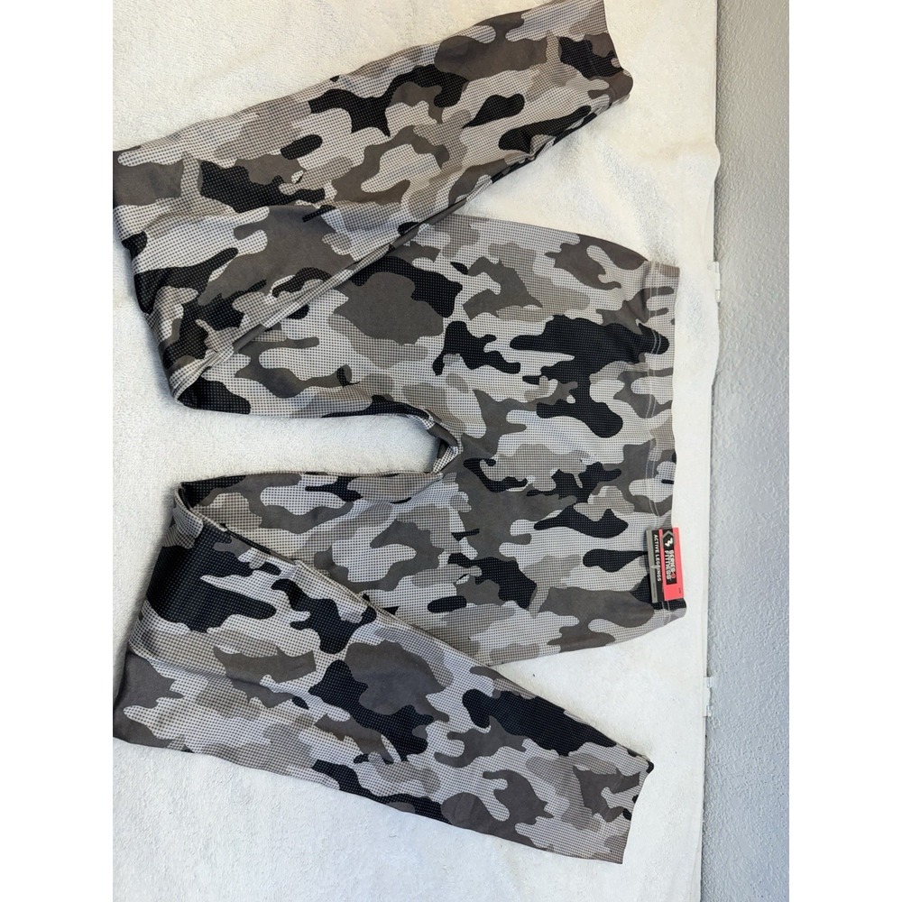 Series 8 Fitness Camo Active Leggings Womens S/M Gray Black Camouflage Pants